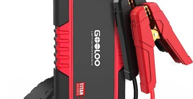 The image shows a GOOLOO GP3000 jump starter and it’s a simple graphic or photograph.