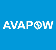 This image shows the AVAPOW logo brand